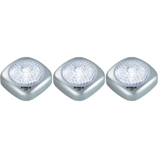 Mobilna mini svjetiljka LED Mini Push Light LED fiksno ugrađena srebrna