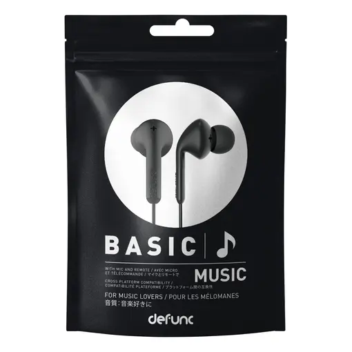 Slušalice - Earbud BASIC - MUSIC - Black