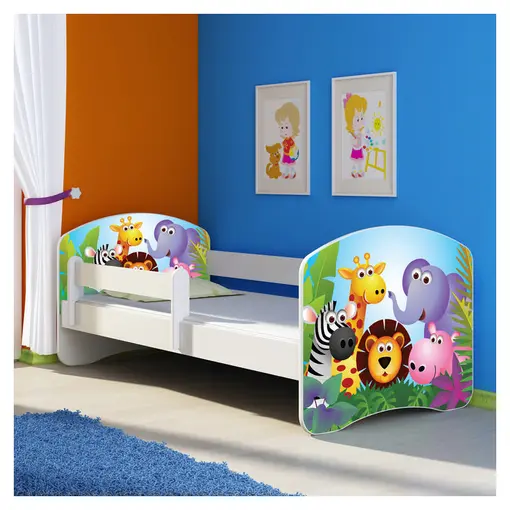 Zoo drveni dječji krevet s bočnom stranicom