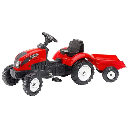 traktor Garden Master s prikolicom, crveni