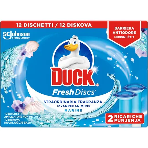Fresh Discs gel za čišćenje i osvježavanje WC školjke, duplo punjenje - Marine, 72 ml