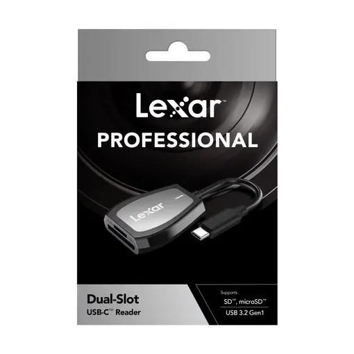 Professional USB-C™ Dual-Slot Reader, support SD™ and microSD™ UHS-II cards
