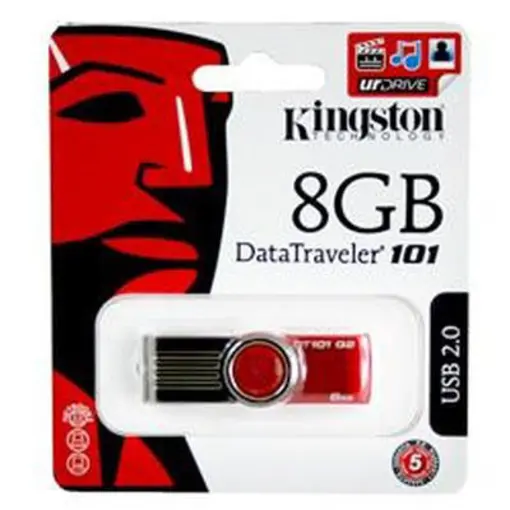 Memorija USB FLASH DRIVE 8 GB, DataTraveler 101, crveni