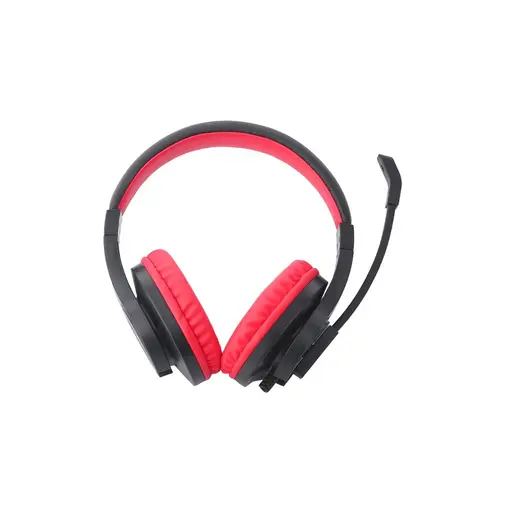 Slušalice + mikrofon HEBRUS, crno - crvene, 3,5mm