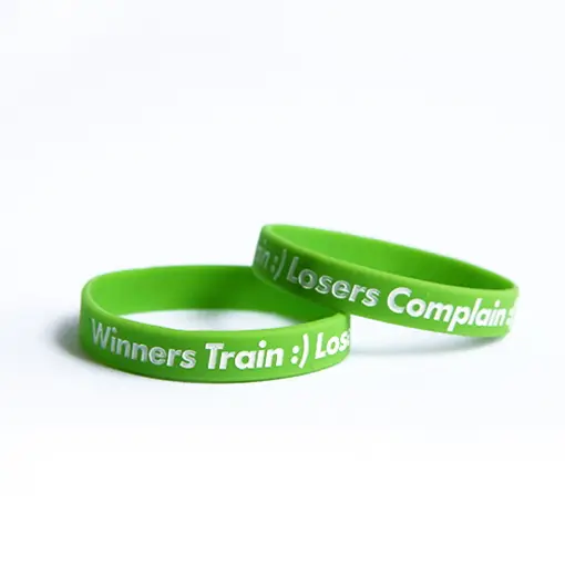 Narukvica motivacijska, silikonska, Winners Train:) Losers Complain:(