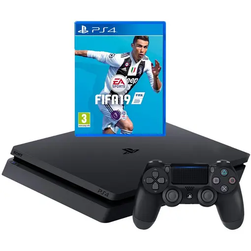 PlayStation 4 500GB F Chassis Black + FIFA 19 PS4