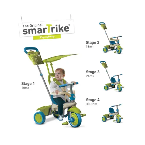 Smart Trike Vanilla zeleno/plava