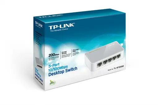 TL-SF1005D, 5-port 10/100 switch,plastično
