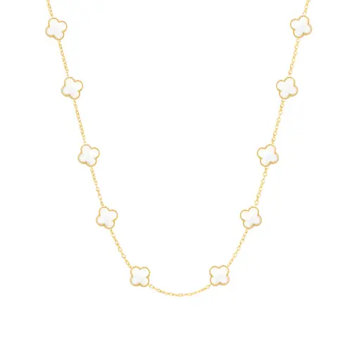 Srebrna ogrlica LUCKY  MID - Yellow Gold pozlata