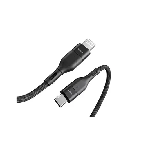 CL01 pleteni kabel USB-C na Lightning, 1,2m, crni