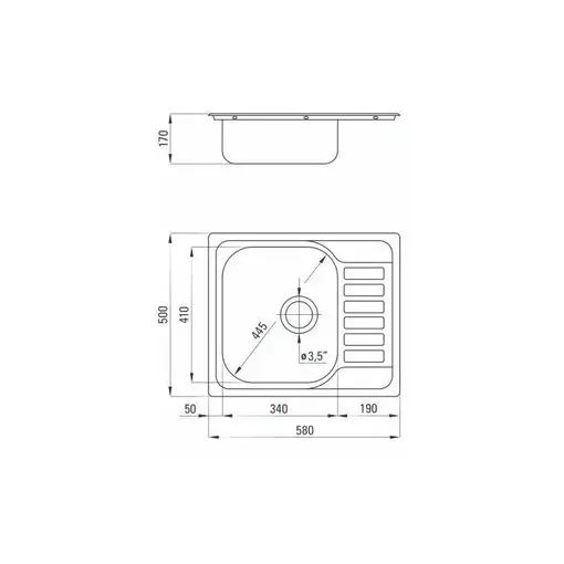 kuhinjski sudoper SOUL - ZEO 011A (INOX)