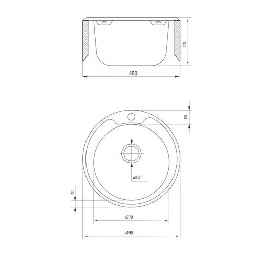 kuhinjski sudoper TWIST - ZHC 0813 (INOX)