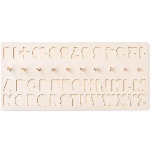 Didaktička drvena ploča sa slovima i brojevima
