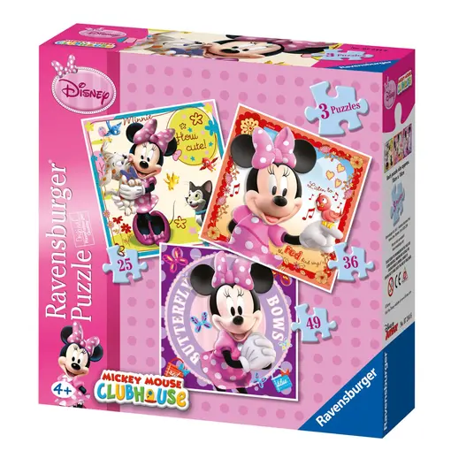 dječje puzzle Minnie Mouse 3 u kutiji