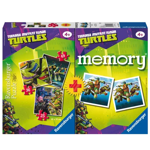 dječje puzzle + Memory Ninja Turtles 3
