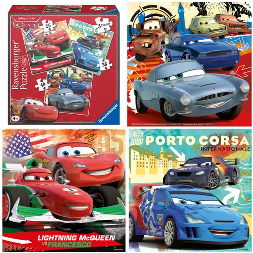 dječje puzzle Cars 3 u kutiji