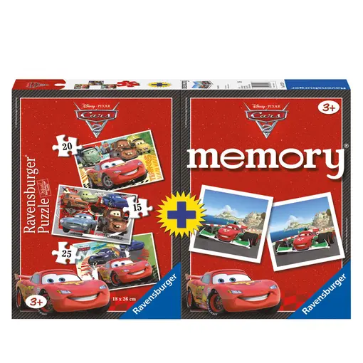 dječje puzzle + Memory Cars 3