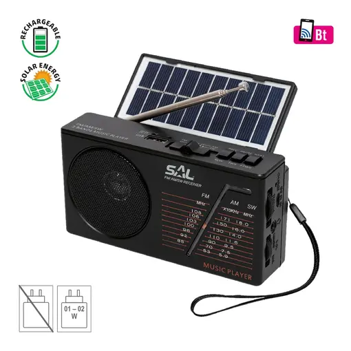 Radio prijemnik, solarno / baterijsko napajanje, Bluetooth -RPH 1