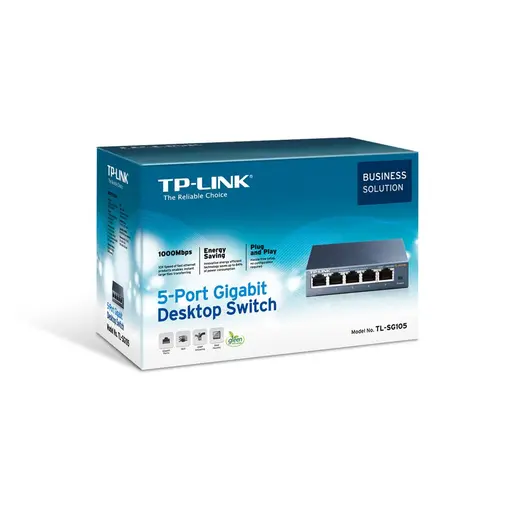 TL-SG105, 5-port GbE switch, metalno