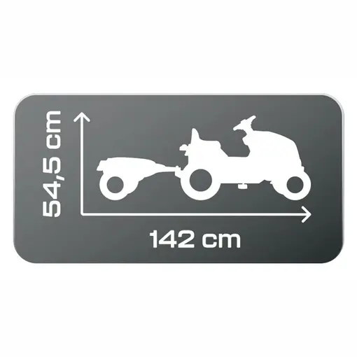traktor s prikolicom 142 x 44 x 55 cm crni
