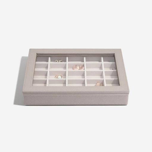 kutija za nakit Classic Lidded Taupe Glass