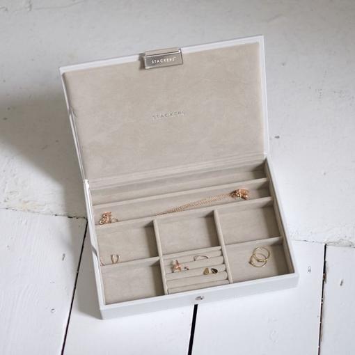 kutija za nakit Classic Lidded White & Grey