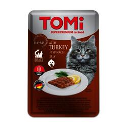 Tomi Hrana za mačke, puretina u želeu od špinata 100g 