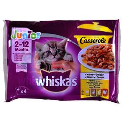 Whiskas Casserole Junior Hrana za mačke izbor peradi 4x85 g 