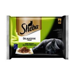 Sheba Delikatesse Hrana za mačke miješani izbor 4x85 g 