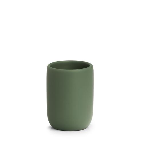čaša Modern, kupaonska, polyresin, kadulja zelena, Ø 7,2x10 cm