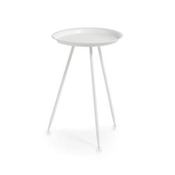 Zeller stolić za kavu, okrugli, metal, bijeli, Ø29,5x44 