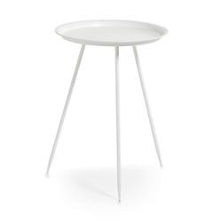 Zeller stolić za kavu, okrugli, metal, bijeli, Ø39x53,5 cm 