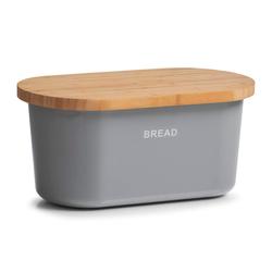 Zeller kutija za kruh, melamin/bambus - siva  - Siva