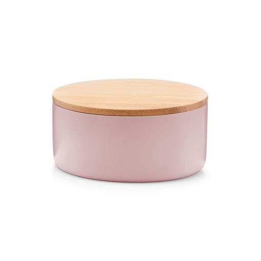 kutija za nakit okrugla, polyresin - roza