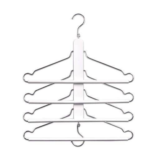 višestruka vješalica za odjeću, drvo/metal - bijela