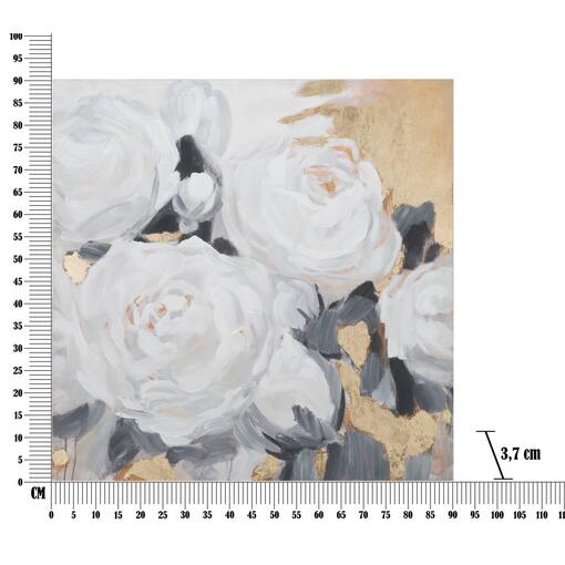 slika bijeli Cvijet - A, 90x3.7x90 cm
