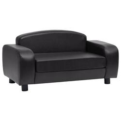  Sofa za pse, 80x50x40 cm, umjetna koža, crna 