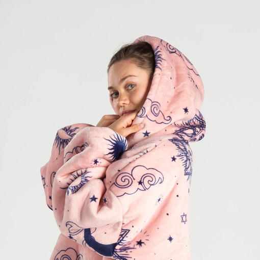 SoftHug Hoodie pokrivač/deka s rukavima za odrasle, svemir