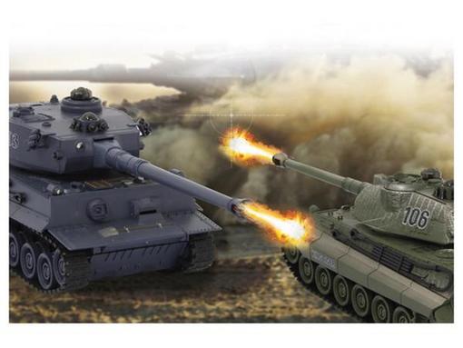 set tenkovi  Panzer Tiger na daljinsko upravljanje - simulacija borbe