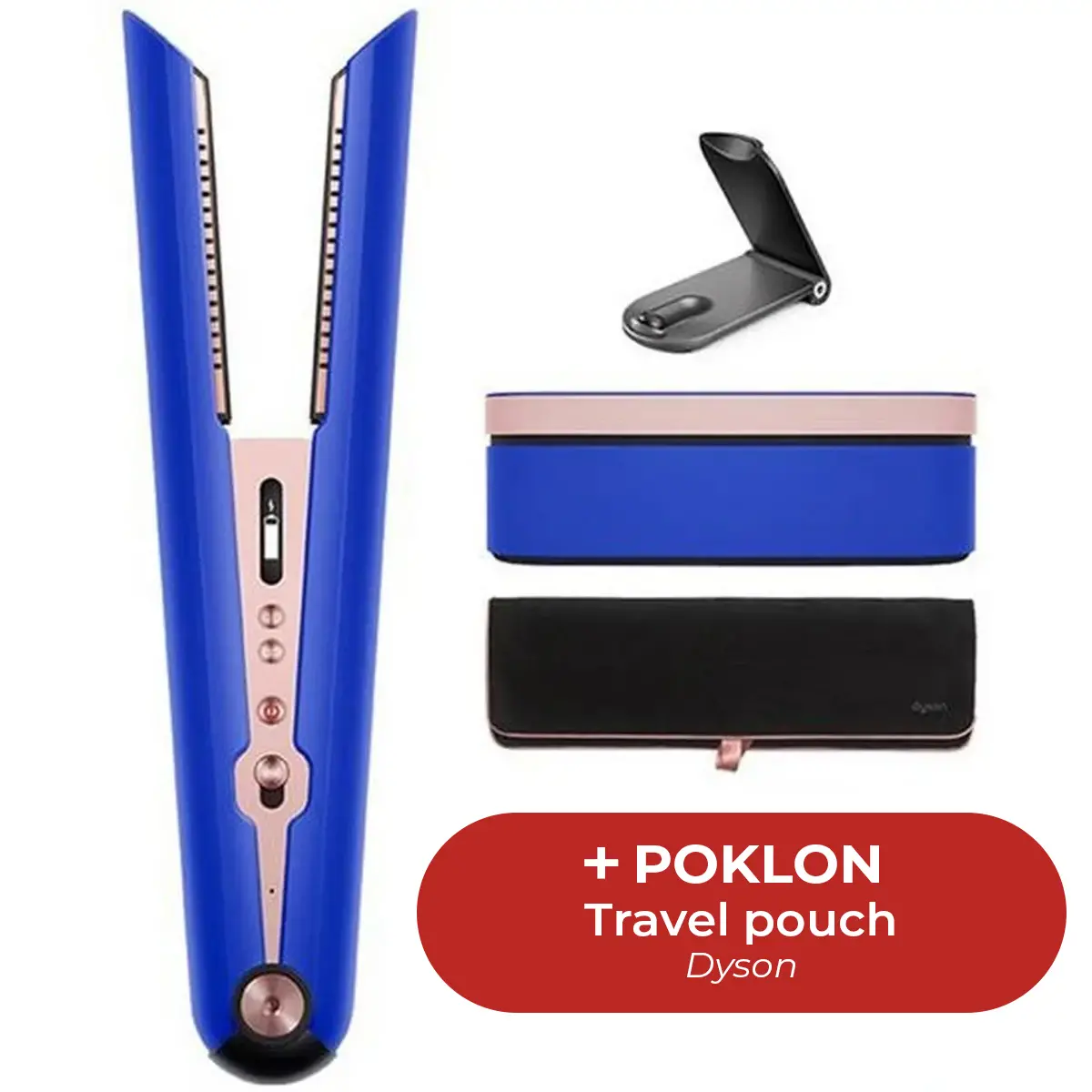 Dyson pegla za kosu Corrale Blue/Blush Special Edition + POKLON Travel Pouch torbica image